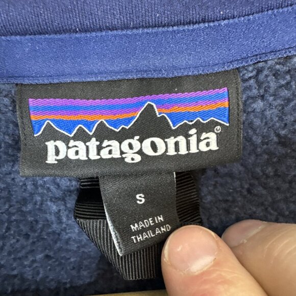 Patagonia Women’s Better Sweater 1/4 Zip Yale SOM Blue Small Sweatshirt - Picture 4 of 7